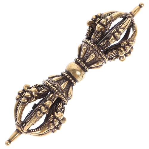 Vajra Dorje Charm Tse Shipa Hanging Ornament Pendant Meditation Decoration PUJA Symbolic Tool Hindu Jain Buddhist Traditions Home Decor (Brass)