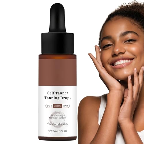 Tanner Drops, líquido acelerador de bronceado intensivo para la piel, potenciador instantáneo de brillo de 30 ml, gotas bronceadoras de larga duración para tomar el sol al aire libre, tumbonas y