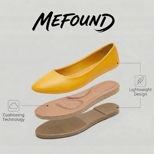 Image of Women's Ballet Flats Shoes Dress Slip on Shoes | PU Leather Teacher Business Casual Loafers Non Slip Low Heel Dressy