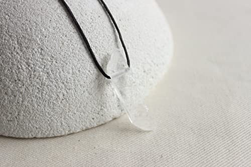 Crystal Stones Necklace - Women Healing Stone, Girls Choker, Men Spiritual Energy, Best Friend Gift, Mens Gifts, Purification Pendants, Cute Gemstone, Crystals Jewelry, Boho Hippie (Clear Quartz) #TOP5