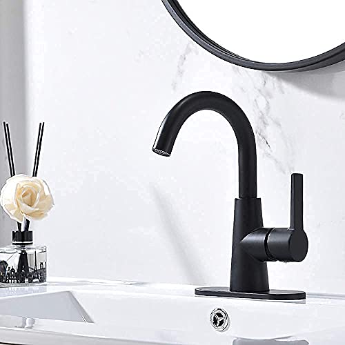 4 Inch Bathroom Sink Faucet With Deck Plate And Supply Hoses, Bar Sink Faucet/Pre-Kitchen Sink Faucet By Phiestina #TOP2