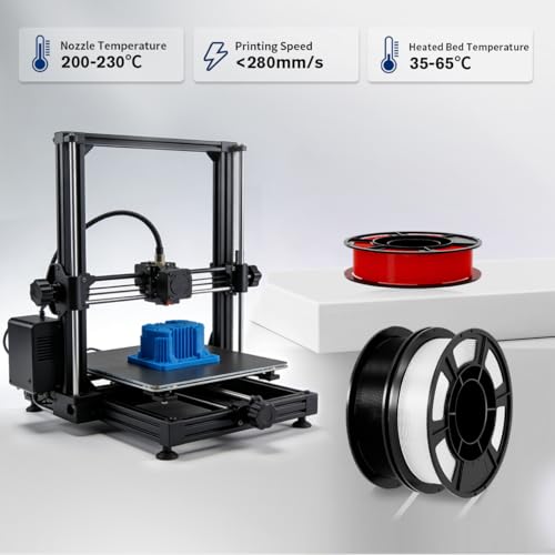PLA+3D Printer Filament 1.75mm Bundle, Individually Vacuum Packed, Multicolor Dimensional Accuracy +/- 0.02mm, 0.25kg per Spool, 16 Pack, 4kg Total - Image 4