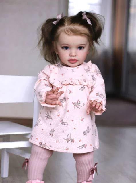 RXDOLL 26 Inch Realistic Reborn Baby Dolls Toddler Girl Soft Cloth Body Big Size Real Looking Reborn Toddler Dolls Girl Lifelike Newborn Baby Doll with Hand-Rooted Hair โ image 1