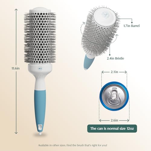 image for Osensia Medium Round Brushing Brush - Ceramic Hair Brush for a Smooth 