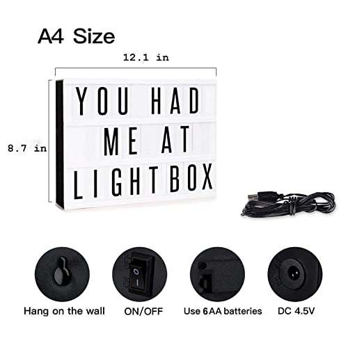 Personalized Light Box with Warm White LEDs and Symbols