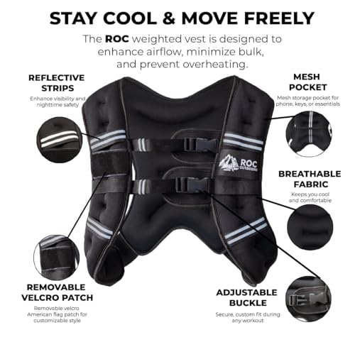 Roc Weighted Vest with Rub-Free Tech - Multiple Weights - Image 5