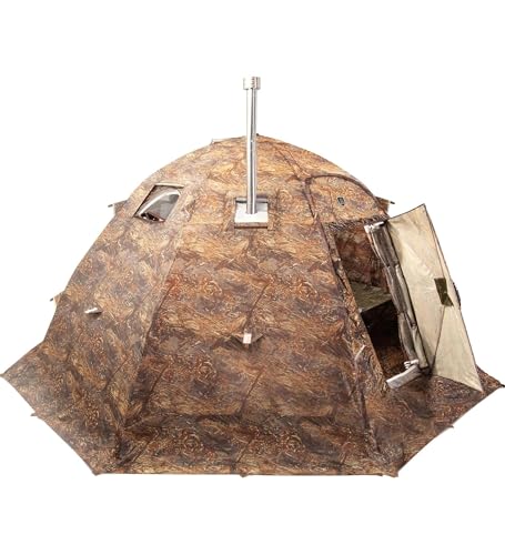 Rbm Outdoors Hot Tent with Stove Jack, Easy Setup 4 Season Winter Tents for Camping, Cold Weather Wall Double Layer Wind & Waterproof Shelter UP5