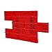 Concrete Stamps Mats Set, 22.2 * 12 Inch Seamless Slate Stone Texture Imprint Set for Walls/Floors, Red Polyurethane Concrete Cement Stamping Mats Tool, Fractured Thin Slate Overlay Perfect for DIY