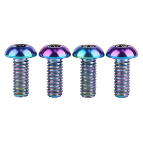 Image of 4PCS Titanium M5 x 12mm T25 Torx Head Bolt Screw (Colorful)