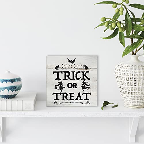 Rustic-Trick-or-Treat-Wood-Box-Sign-Fall-Witches-Wooden-Box-Sign-Halloween-Sign-Farmhouse-Home-Desk-Shelf-Decor-5-X-5-Inch Rustic Trick or Treat Wood Box Sign Fall Witches Wooden Box Sign Halloween Sign Farmhouse Home Desk Shelf Decor 5 X 5 Inch