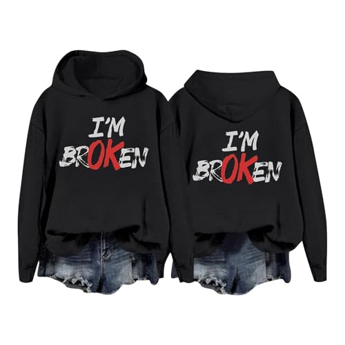 Sweat-shirt à capuche en tissu épais pull doux et ample à manches longues imprimé