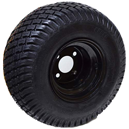 Set Of 4 18X8.50X8 Atv Golf Go Cart Lawn Mower Tractor P322 Turf Tire Rim Assembly Black Steel Wheels 18" All Terrain Tires Compatible With Ezgo Club Car Yamaha E-Z-Go Golf Cart #TOP1