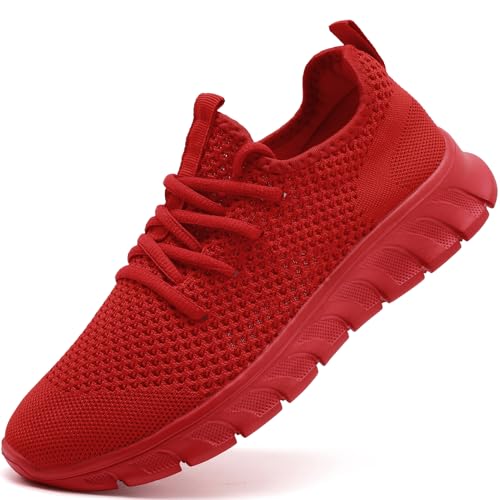 Zapatillas Deporte Mujer Trekking Deportivas Verano Running Moda Sneakers Transpirables Ligeras comodas Rojo 40