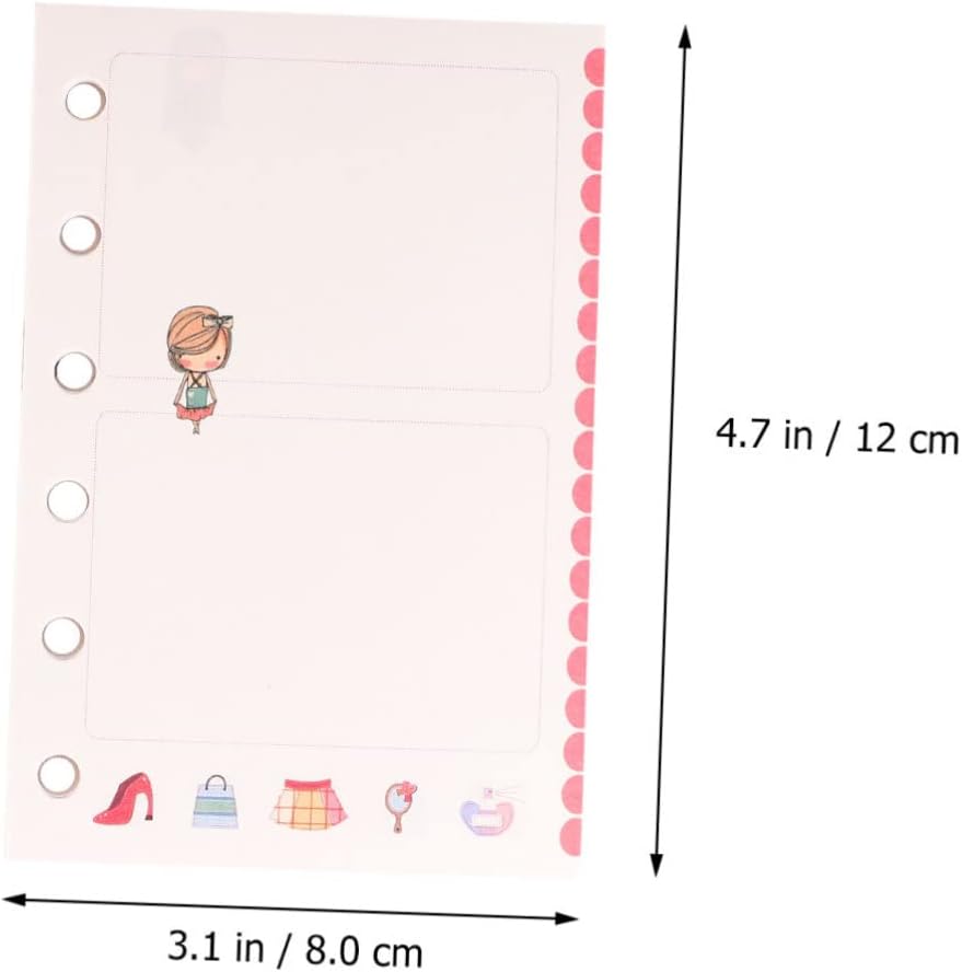 NUOBESTY 3PCS Binder Refill Paper A7 Loose Leaf Paper Colorful 6 Hole Notebook Refills Pages for School Store Office image 3