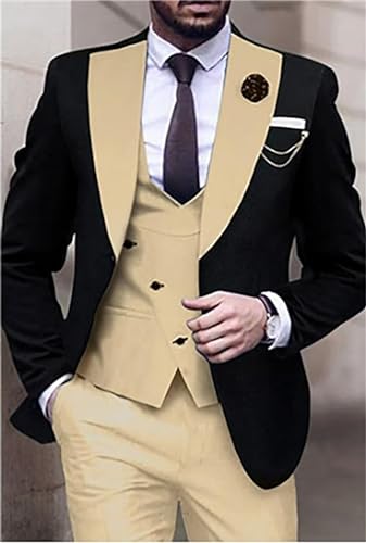 Mens Suit Slim Fit,Wedding Suits for Men Slim Fit Man Suits Men Suits Regular Fit 3 Piece Jacket Blazer Groom Tuxedo 6
