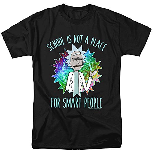 Logovision Rick and Morty School Unisex Adult T-Shirt, School, 2X-Large