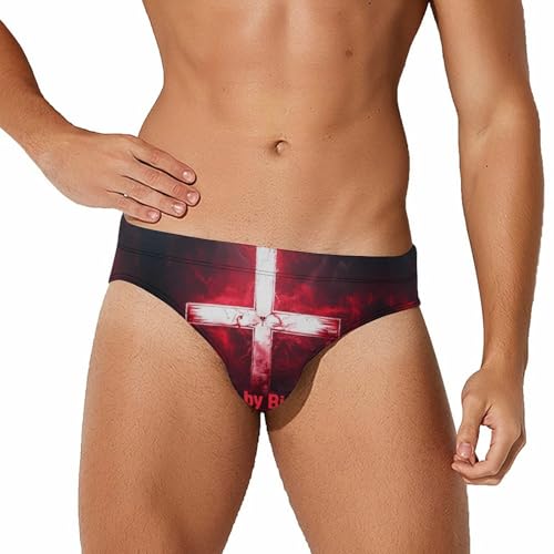 Evil by Birth Mens Swim Briefs Quick Dry Triangle Trunks Swimsuit Swimming Bikini Swimwear