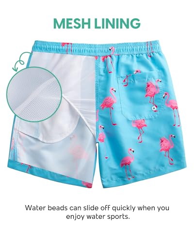 Mens Swim Trunks 7" Quick Dry Bathing Suits with Mesh Lining Printed Shorts Swimwear2