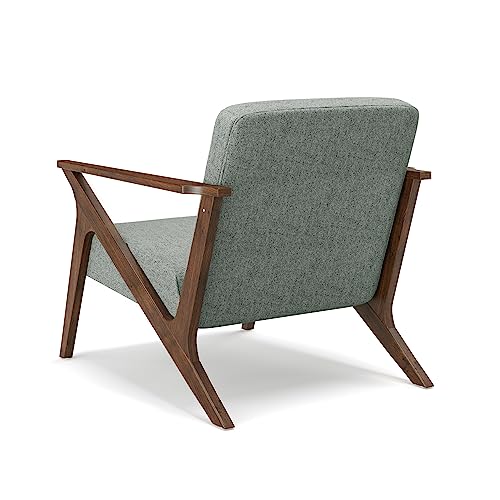 Sillón tapizado beige estructura madera miniatura 6