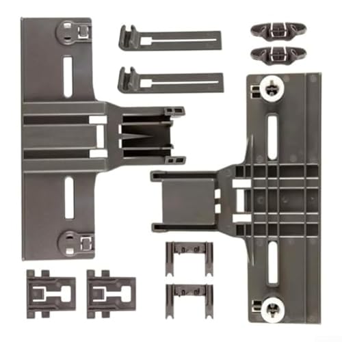 Besshepplo W10350376 - Kit de ajuste de rejilla superior para lavavajillas compatible con múltiples modelos, kit de reparación de plástico, 25 x 15 x 5 cm, color negro