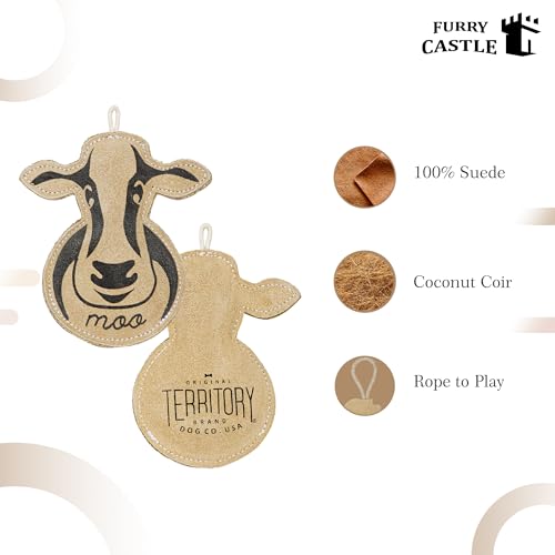 Image of Dog Toys Leather Cow Shape Perfect for Pets-Dog & Cats (Pack of 1, Tan)