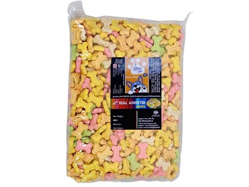 Image of Real Assorted Dog Biscuits 1 Kg (Mix Flavor) for All Life Stages