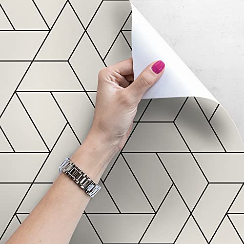 Papier Peint Auto-Adhésif Géométrique Minimaliste 312x219 cm