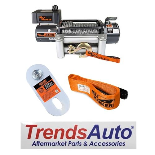 TrendsAuto Winch de cable de acero 8,000 lbs capacidad miniatura 7