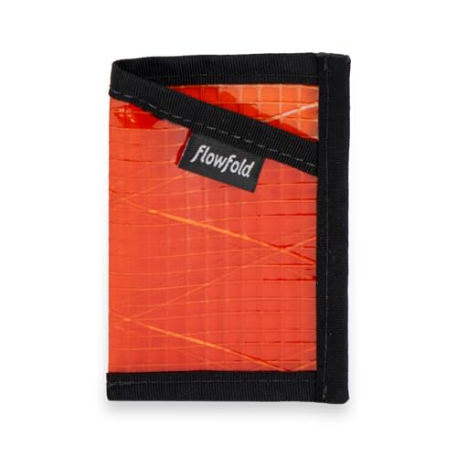 Image of Flowfold Recycled Sailcloth Minimalist Card Holder Wallet | Slim and Durable with Cash pocket and Credit Card Slot | Minimalist Wallet Made in USA Holds 6-8 Cards
