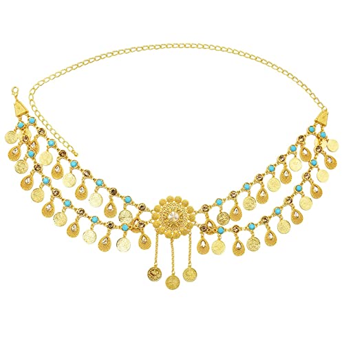 Cadenas para el cuerpo boho con borlas KnSam cinturón de cintura dorado para vestidos de mujer