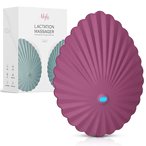 Image of Lactation Massager for Breastfeeding, Pumping, 10 Vibration Modes for Improve Milk Flow, Breastfeeding Experience(Purple)