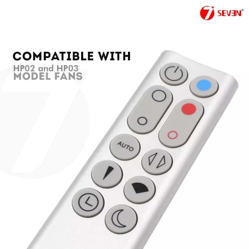 Image of 7SEVEN Compatible with Dyson Fan Remote Original Model HP02 HP03 Pure Hot + Cool Air Purifier Heater Heat /Cool Fan, Non Magnetic Housing, Required CR2032 Battery