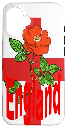 Ya en manzanajugosa.com: Carcasa para iPhone 16 Cruz de San Jorge con Rosa Inglesa para los Fans de