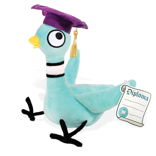 YOTTOY Mo Willems Collection | The Pigeon Graduation Stuffed Animal Plush Toy–6.5”