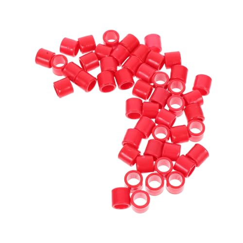 VICASKY 8mm Blank Pigeon Foot Bands 50pcs Bird Leg Rings Closed Leg Rings for Birds No Number Solid Bands Comfortable Identification