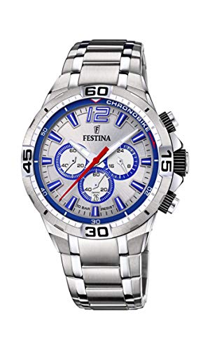 Herren Analog Quarz Uhr mit Edelstahl Armband F20522/1