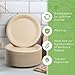Jenvita Bamboo Paper Plates Compostable (125-Pack, 9-inch) | Sturdy & Microwave Safe | Heavy Duty Brown Disposable Plates | PFAS Free, Biodegradable | FSC Certified Alternative to Plastic 4