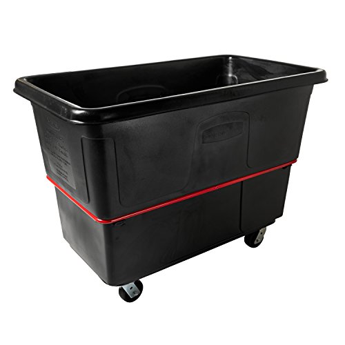 Image of Rubbermaid Commercial Utility Truck 27 Cubic Feet 1200 lb. Capactiy Black Large Cart for Commercial /Waste /Laundry Transportation /Collection