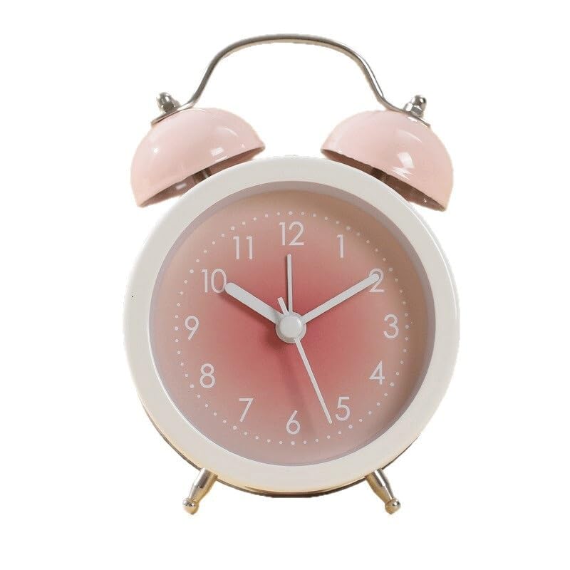 Réveil de bureau rose esthétique avec alarme douce pour un réveil matin sans stress