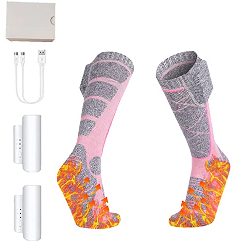 2026 Chaussettes de course chauffantes pour homme et femme, idéales pour les activités d'hiver et de plein air, avec alimentation...