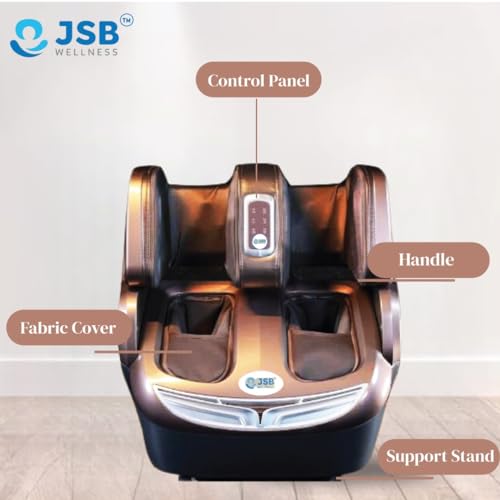 Image of JSB HF60 Shiatsu Massager for Leg Pain Relief with Heat (AC Powered) (Black)