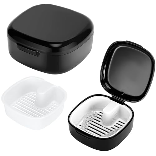 Zikenis Boîte de rangement pour prothèses dentaires avec tami,boîte à appareils orthodontiques,Boîtes pour Prothèses Dentaires,boîte à attelles dentaires pour...