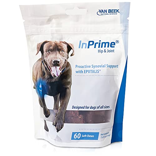 Van Beek-Natural Science InPrime Canine - Natural Joint Support for Dogs - Helps Maintain Normal Joint Mobility & Function - Supports Hip and Joint for Dogs - Palatable Dog Joint Care - (60 Count)