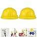 HANABASS 2Pcs Kids Hard Hat Construction Party Hats Plastic Lightweight Engineering Safety Helmet Toys for Birthday and Holiday Dress up Play