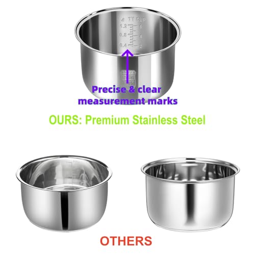 Ingpro Authentic Stainless Steel Rice Cooker Inner Pot for Replacement Accessories, Original Manufacturer Part (10 Cup/5L) - Image 4