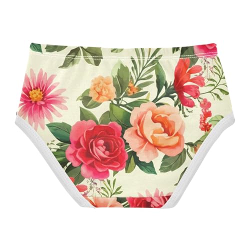 Vintage Floral Watercolor Flowers Girls Underwear Toddlers 2t Cotton Girl Panties Cute Personalized Kids Briefs Undies2