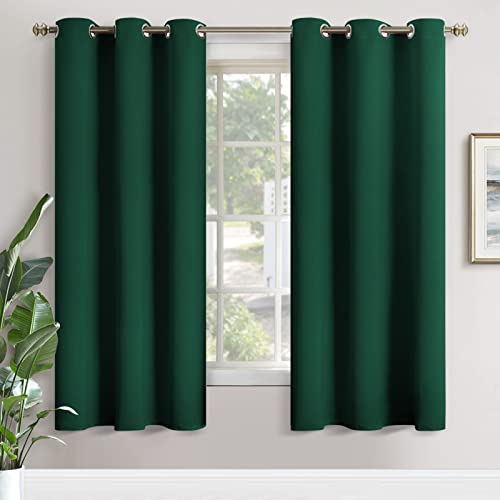 Image of YoungsTex Emerald Green Blackout Curtains for Bedroom 72 Inch Length - Thermal Insulated Window Drapes with Grommet Room Darkening Privacy Christmas Decor for Living Room, 2 Panels, 42 x 72 Inch