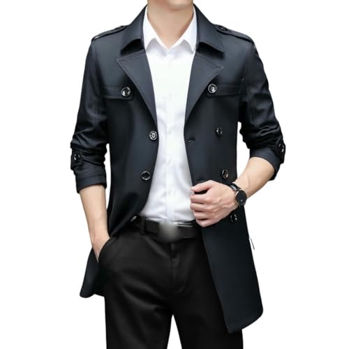 Gabardina medieval de negocios para hombre el abrigo casual ideal para el otoño urbano
