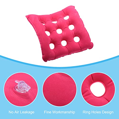 Patikil Inflatable Seat Cushion, Portable Chair Cushion Backrest Seat Pad For Wheelchairs Office Chairs Recliners, Pink #TOP3