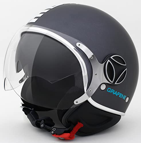 Casco Momo Fighter fgtr Graphene 1.0 Titanium Frost taglia XS